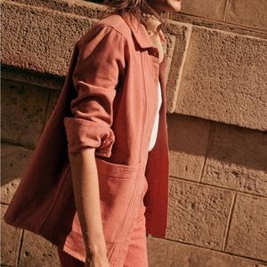 Sézane Will Jacket Blush Denim Size Small